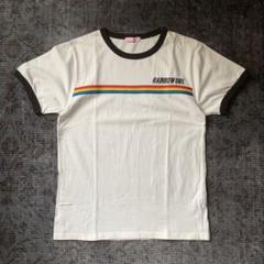 大人気 Y2K リンガー Tシャツ 夏 半袖 レインボー 平成ギャル 古着 F