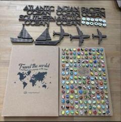 世界地図　enjoy the wood Mサイズ　南極大陸＋国旗ピン付き 国旗＆州旗ピン [約1週間で出荷] – Enjoy The Wood 日本公式