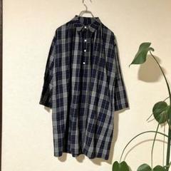 【アンバイ anvai】 シャツワンピース　大きいサイズ　ゆったり　コットン F