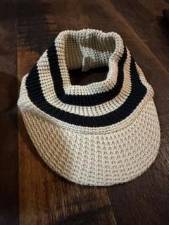 【美品】CAMP コットンニットサンバイザー　キッズ用