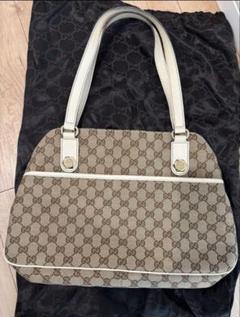 GUCCI GGパターン バッグ ベージュ/ホワイト