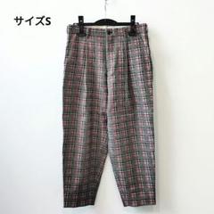 コムデギャルソンオムプリュス ワン タック マドラス チェック パンツ