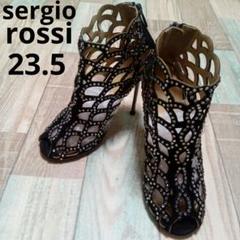美品　セルジオロッシ　37　マーメイド　23.5　スワロフスキー　イタリア製 美品セルジオロッシ37マーメイド23.5スワロフスキーイタリア製