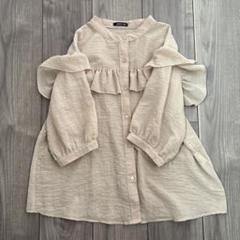 150switch me フリル付きベージュトップス