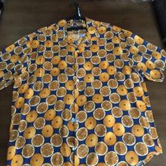 THORNTON BAY オレンジプリント アロハシャツ XL