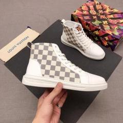 LOUIS VUITTON チェック柄 ハイカットスニーカー