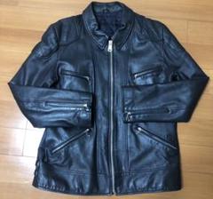 BAL 山羊革 シングルライダースジャケット ブラック XLサイズのサムネイル