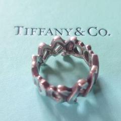 ティファニー♡シルバーリング♡ラブ＆キス　9号 美品 TIFFANY & Co. ティファニー ラブアンドキス リング 9号