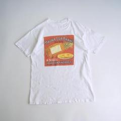 90s パイナップル　プリント半袖Tシャツ　白　シングルステッチ　古着