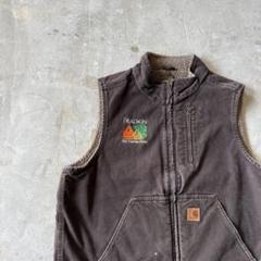 【フェード感抜群、裏もこもこ系】carharttダックベスト古着ストリートsk8