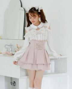 ☆美品☆ LIZ LISA ハートサスペンダー付カシュクールスカート ☆