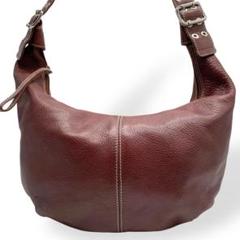 極美品　GIANNNI CHIARINI ショルダーバッグ　三日月型　ブラウン