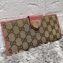 美品✨GUCCI ラブリーハート　GGキャンバス パールピンク　レディース 美品✨GUCCI ラブリーハート GGキャンバス パールピンク