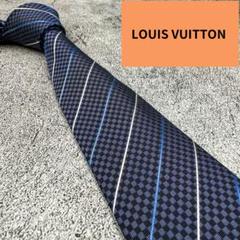 ⭐︎極美品⭐︎ 現行タグ　LOUIS VUITTON シルク100% マイクロダミエ ⭐︎極美品⭐︎ 現行タグ LOUIS VUITTON シルク100% マイクロ