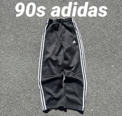 オールドadidas 万国旗タグ　黒 サイドボタン　トラックパンツ 00年代 adidas アディダス トラックパンツ 復刻黒タグ 万国旗