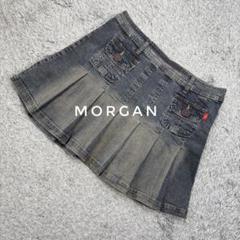 【匿名配送】MORGAN デニムミニスカート　プリーツ　Y2K 一点物
