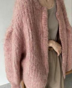 CLANE - カーディガン　ピンク CLANE - シャギ― ショートカーディガン - SHAGGY SHORT KNIT