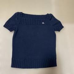 値下げ！美品！BurberryBlueLabel 半袖ロゴニット　パフスリーブ 値下げ！美品！BurberryBlueLabel 半袖ロゴニット パフスリーブ