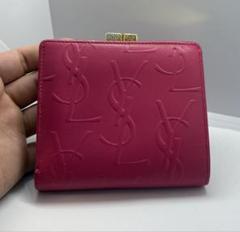 イヴ　サンローラン　二つ折り　サイフ　ピンク　YSL 総柄　y2k
