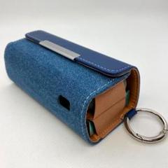 063 iqos イルマ アイコス 用 ケース カバー デニム レザー 青×青