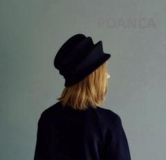 ☆ 美品 POANCA オペラハウス フェルト ウール ハット ブラック ☆ 美品 POANCA オペラハウス フェルト ウール ハット ブラック