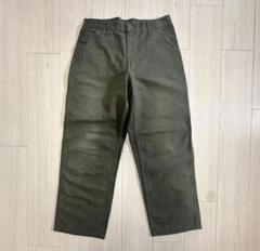 鬼雰囲気] Carhartt モスグリーン ペンキ ダブルニー 36×32