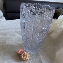 クリスタル風　切子　花瓶