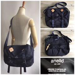 美品【anello アネロ】ナイロン製ショルダーバッグ