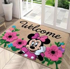【新品未使用品】ディズニーミニーマウス 滑り止め付きマット　フローラル　ピンク