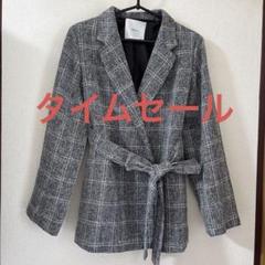 美品 羽織り テーラードジャケット チェック 紫外線カット 冷房対策