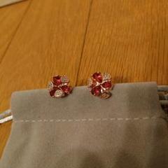 大粒30連ルビーダイヤモンドピアス2ct