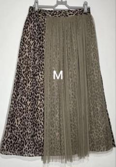 グランドテーブル　レオパード柄ロングスカート Mサイズ　総柄　ウエストゴム