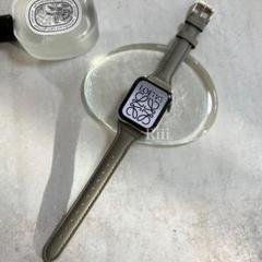 Apple Watch 本革 38/40/41mm グレー レザーバンド