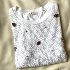 ★ef-de★ ビジュー付き　Tシャツ　カットソー