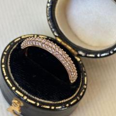 美品　希少　天然ピンクダイヤモンド　パヴェリング　k18pg 17号 美品 希少 天然ピンクダイヤモンド パヴェリング k18pg 17号