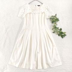 極美品✨トゥービーシック 綿×ポリ ストレッチワンピース レース