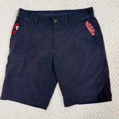 BEAMS GOLF ハーフパンツ ポケット刺繍ロゴ XS ネイビー