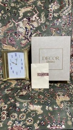 SEIKO 置時計　正常動作品　DECOR AZ728G ガラスに一部欠け有り セイコー置時計 MECHA SERIES SEIKO DECOR AZ728G/時計 掛け時計