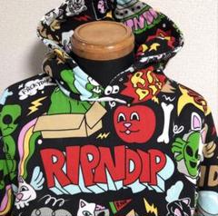 dl5 RIPNDIP パーカー 黒 総柄 マルチカラー メンズLLサイズ相当のサムネイル