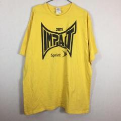 1286 古着 Tシャツ 半袖 英字 プリント イエロー