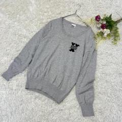 〝ロデオクラウンズ〟グレー　長袖ニット　コットン100% 秋ニット　Sサイズ