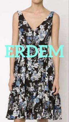 ★美品★ERDEM アーデム　ブラック✖️ブルー　フワラーワンピ 2025年最新】ERDEM アーデム ワンピースの人気アイテム - メルカリ