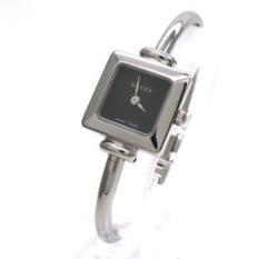【1900L】GUCCI ‘グッチ 時計‘ ブラック バングルウォッチ☆極美品☆