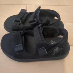 【USED】New Balance ブラックサンダル 18cm