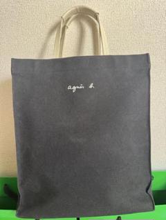 agnès b. 黒 キャンバス エコバッグ