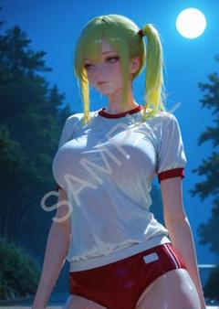アートポスター A4 AI 美女 イラスト C0412