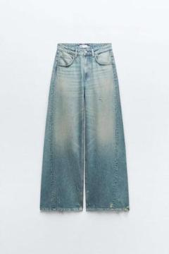 ZARA TRF SUPER WIDE LEG LOW RISE デニムパンツ - メルカリ