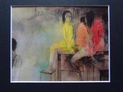 ジャン・ジャンセン、「休憩する踊り子」、希少、高級額装・画集画 ジャン・ジャンセン、「休憩する踊り子」、希少、高級額装・画集