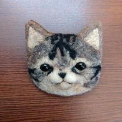 【値下げ】羊毛フェルト　ねこブローチ