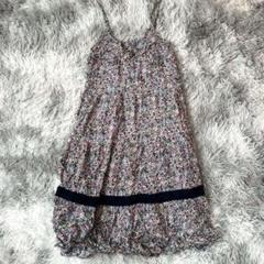 美品✨【ruJEANS】フラワープリント キャミワンピース ロング丈 総柄